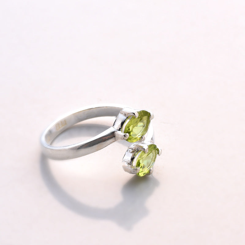 Twin stoned ring-Peridot