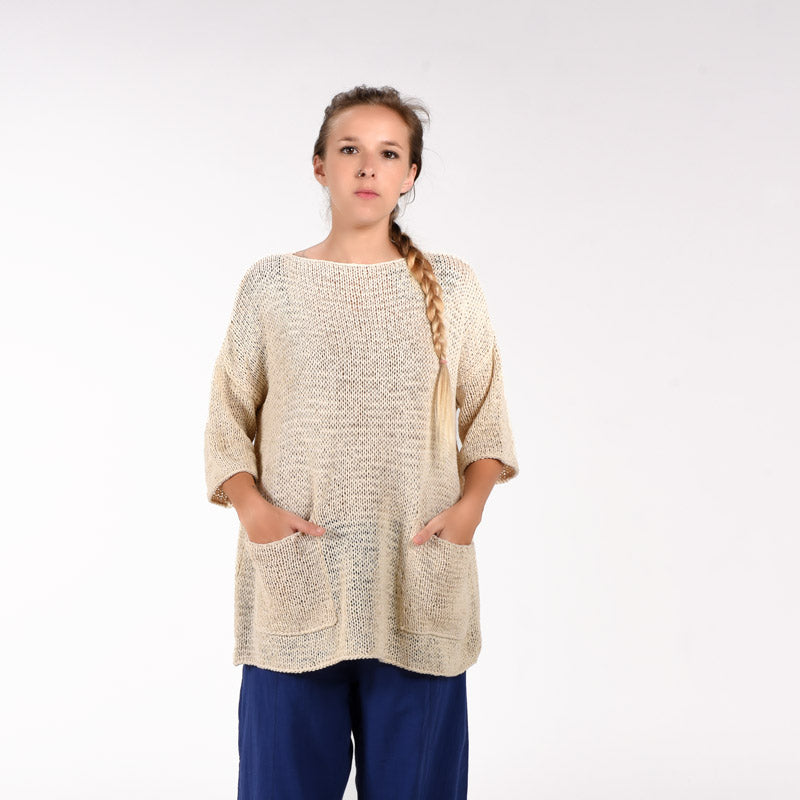 Beethoven Organic Cotton Hand Knit Top