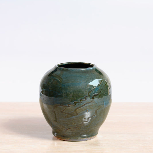 Bottle Vase - Dark Green