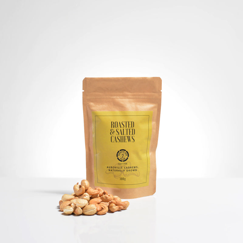 Auroville Cashews - Roasted & Salted (Full Nuts)