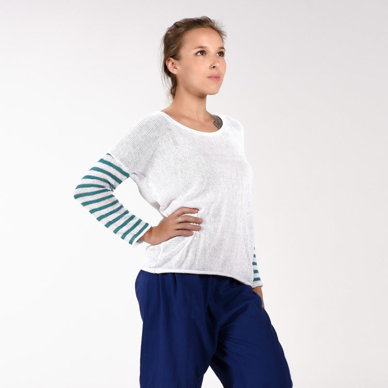 Flinder LS Full Sleeve Organic Cotton Hand Knit Top