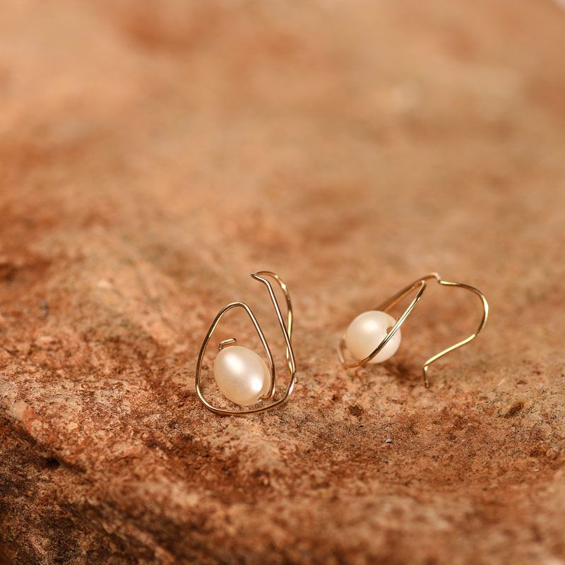 Sri Jagdamba Pearls Aura Drop Pearl Earrings  PIKMAX